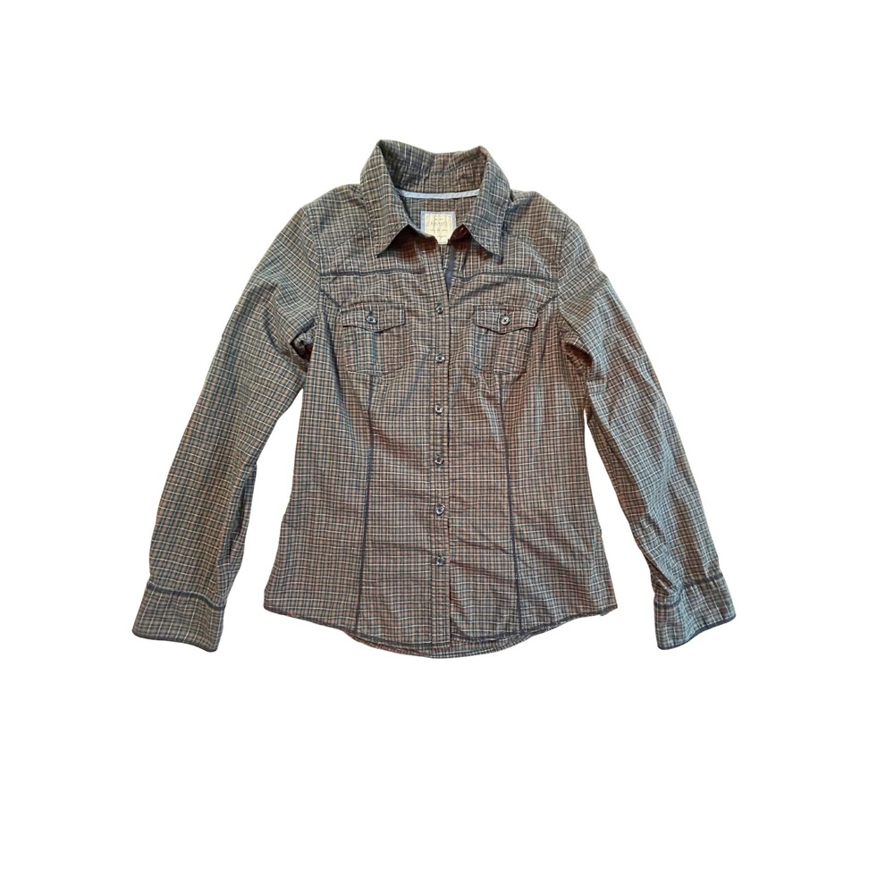 Vintage Y2K Old Navy Plaid Button-up Top Size M Grunge Western Utility Cowgirl